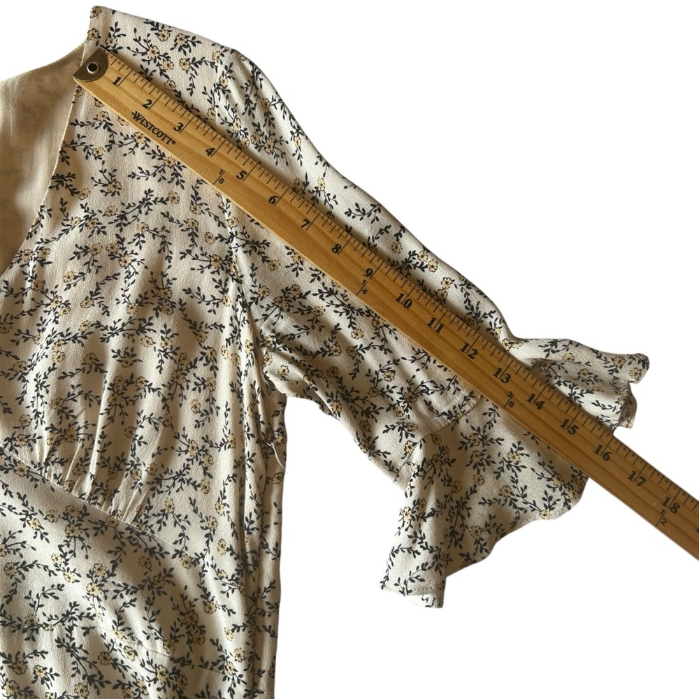 Cupcakes and cashmere dress boho tan floral spring cottagecore womens Size 8 - Picture 12 of 16